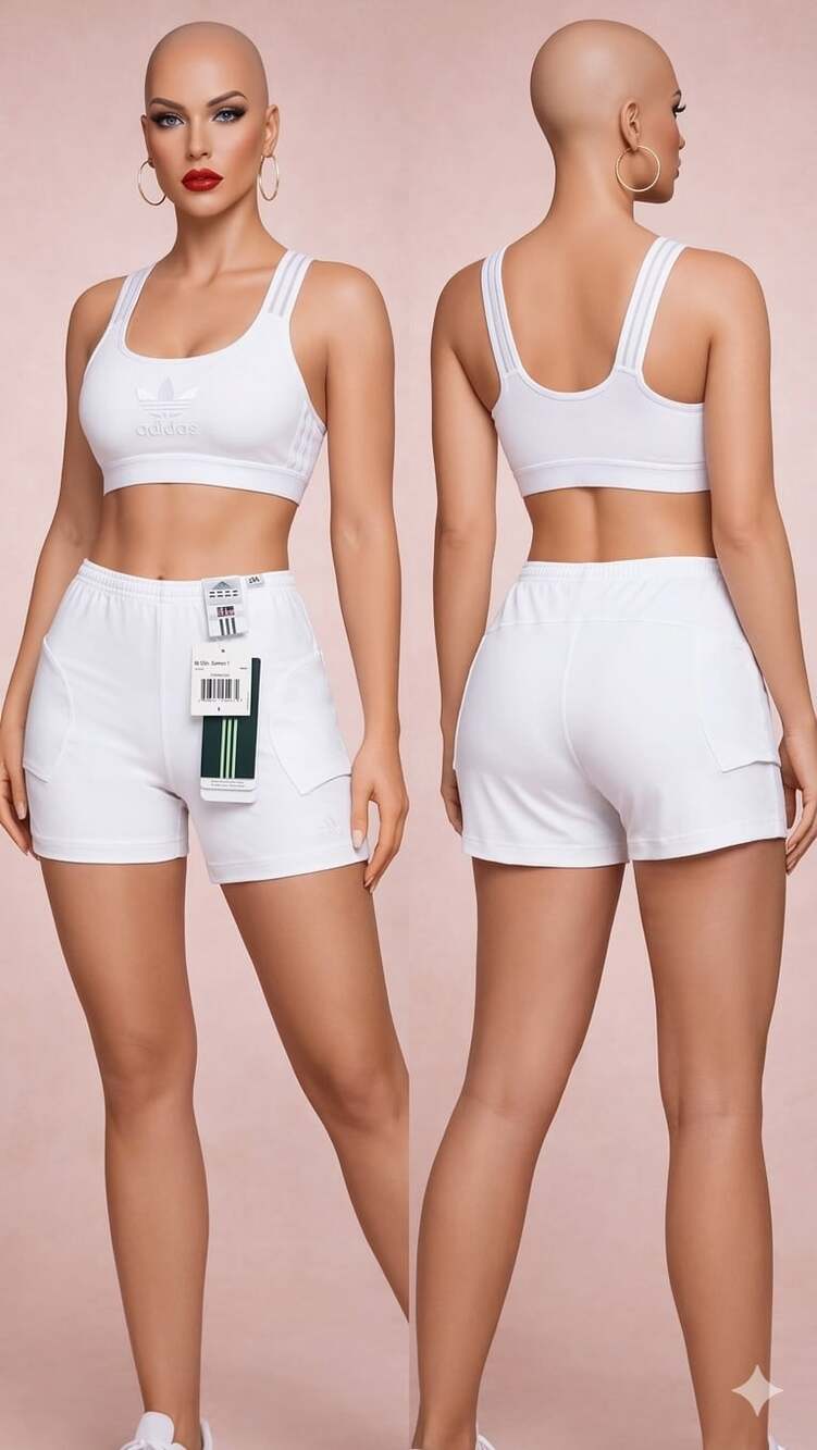 adidas Women's W Clsc Tennis S White Athletic Shorts with Pockets